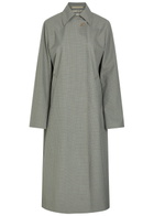 Our Legacy Capital Checked Woven Trench Coat Grey