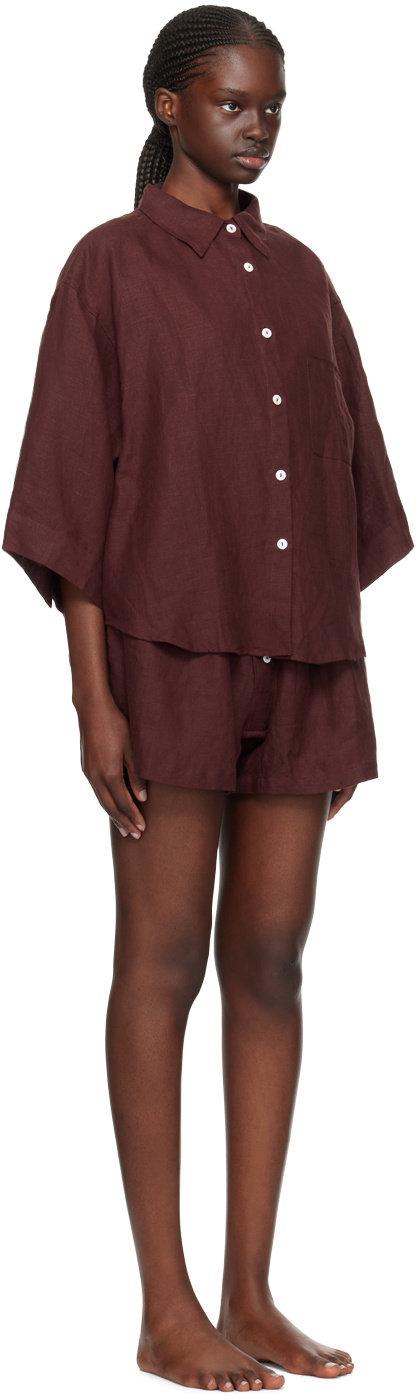 Deiji Studios Burgundy 'The 03' Pyjama Set
