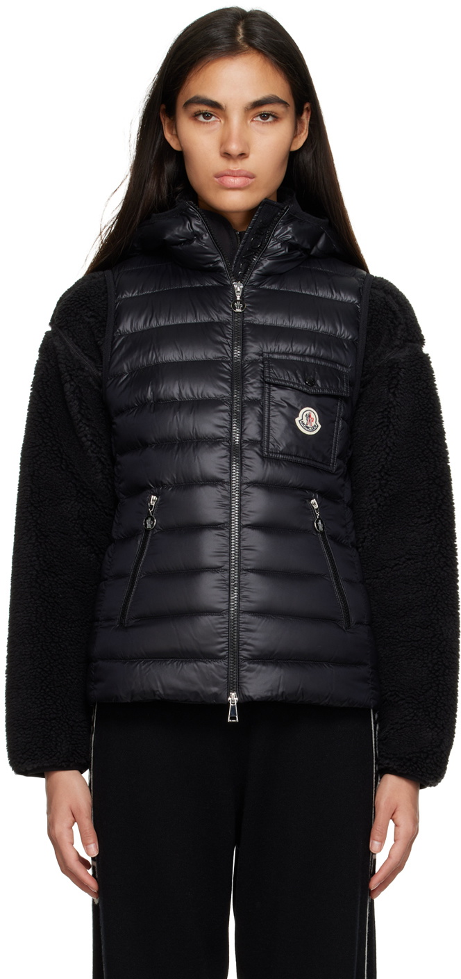 Moncler Black Glygos Down Vest Moncler