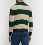 Drake's - Striped Wool Sweater - Green