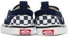 Vans Baby Navy & White Checkerboard Slip-On V Sneakers