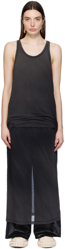 Photo: Doublet Black Layered Maxi Dress