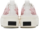 AMIRI White & Pink Platform Stars Sneakers
