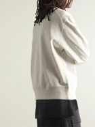 Y-3 - Oversized Logo-Appliquéd Organic Cotton-Jersey Sweatshirt - Neutrals