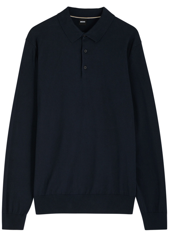Photo: Boss Cotton Polo Shirt Navy