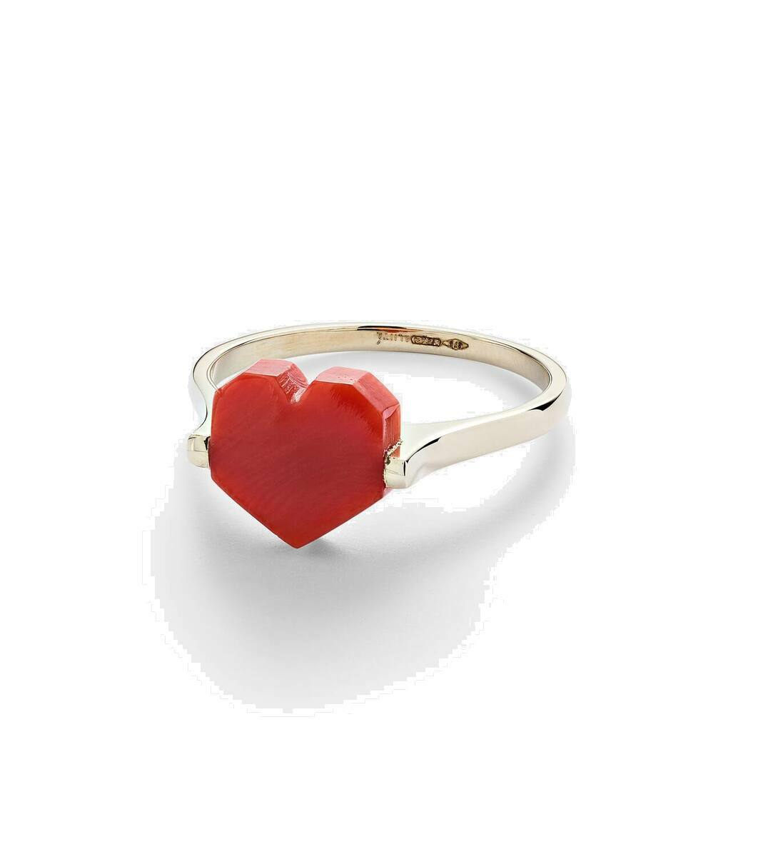 Aliita Bi Maxi 9kt gold ring with chrysoprase and citrine Aliita