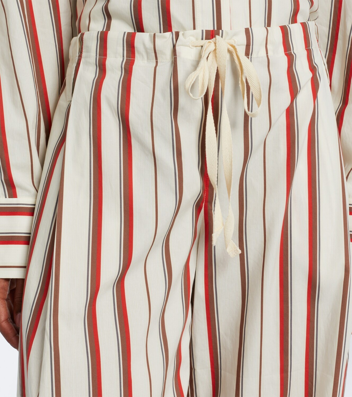 SIR Alva striped cotton wide-leg pants
