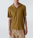 Frescobol Carioca Cotton-blend terry polo shirt