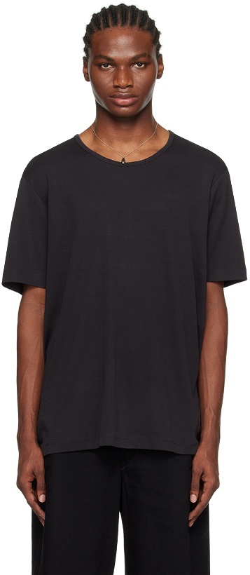 Photo: LEMAIRE Gray Scoop Neck T-Shirt