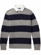 Polo Ralph Lauren - Striped Wool and Cashmere-Blend Polo Shirt - Blue