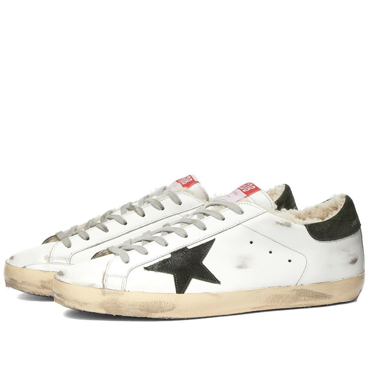 Photo: Golden Goose Super-Star Leather Sherling Lined Sneaker