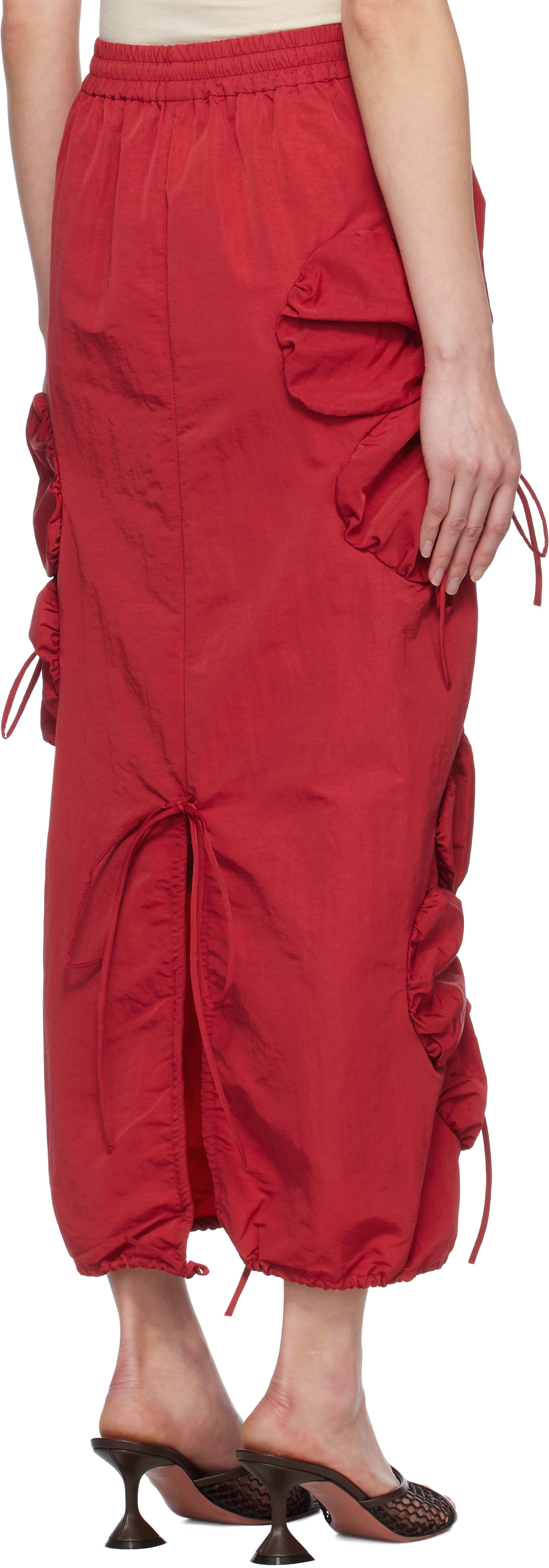 J.Kim Red Flower Maxi Skirt