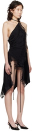 VETEMENTS Black Reworked Lingerie Minidress