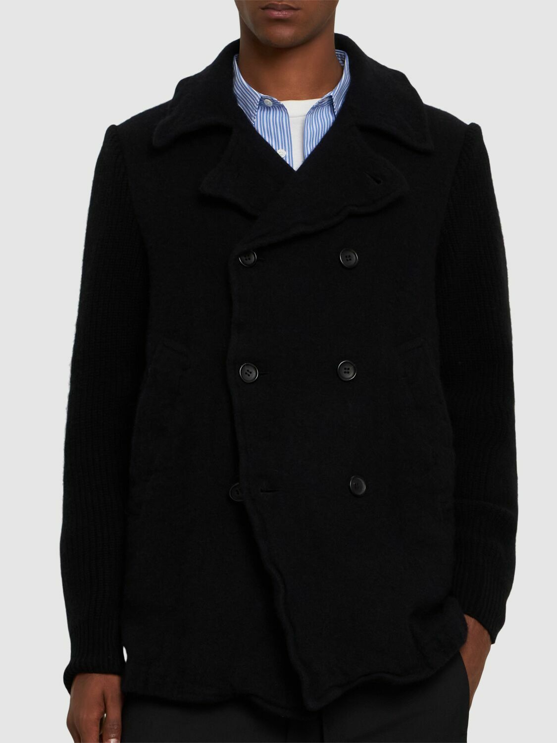 り*お様 COMME des GARÇONS SHIRT wool pea co Comme des Garçons Shirt Classic Wool Woven Shirt in Gray