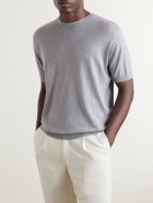 John Smedley - Torin SS Cotton-Knitted T-Shirt - Gray