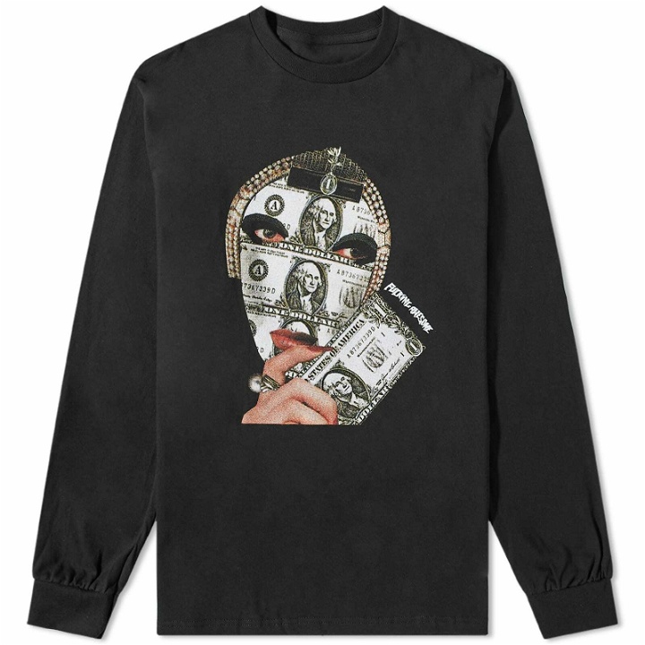 Photo: Fucking Awesome Men's Long Sleeve Money Face T-Shirt in Black