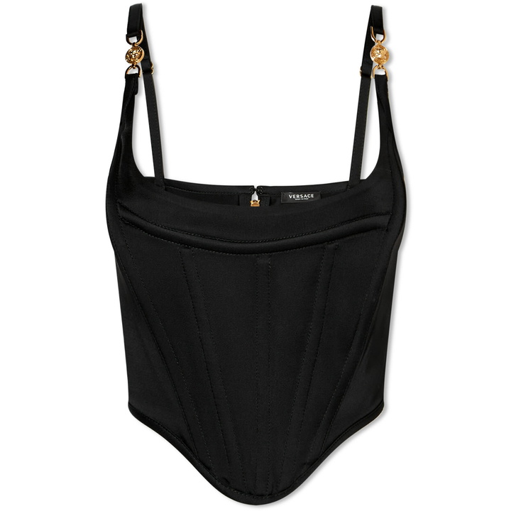 Photo: Versace Women's Bralet Corset Top in Black