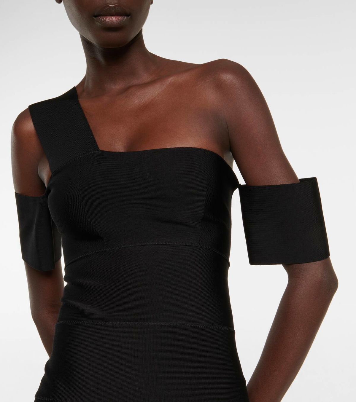 alexander mcqueen asymmetric dress Alexander McQueen Asymmetric Dress IT Black EU 40 Leather