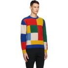 Drakes Multicolor Brushed Primary Colorblock Sweater