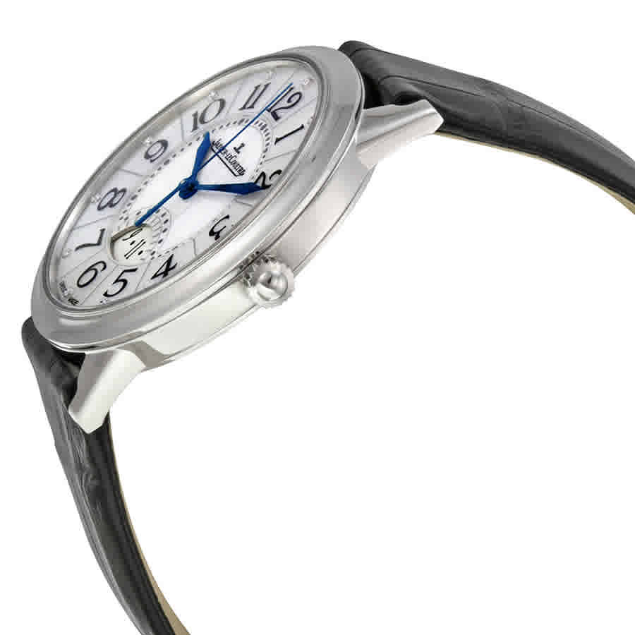 Jaeger LeCoultre Rendez-Vous Date Mother of Pearl Dial Black Leather Mens Watch Q3548490