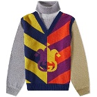 Gucci Men's Catwalk Look 89 Logo Jacquard Knitted Vest in Multi