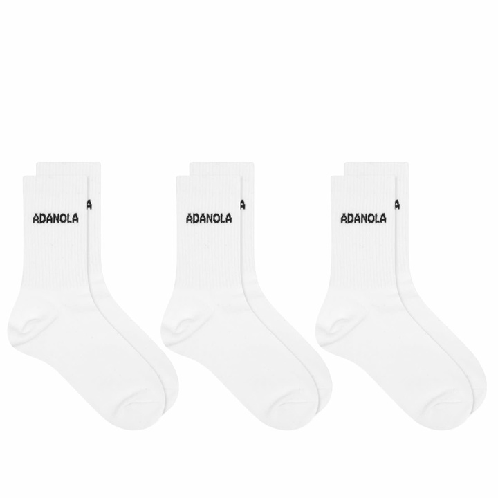 Photo: Adanola Women's 3 Pack Socks in White 