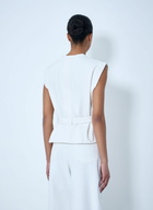 Lemaire Sleeveless V-Neck Top with Belted Waist
