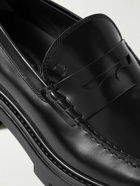 Tod's - Glossed-Leather Penny Loafers - Black