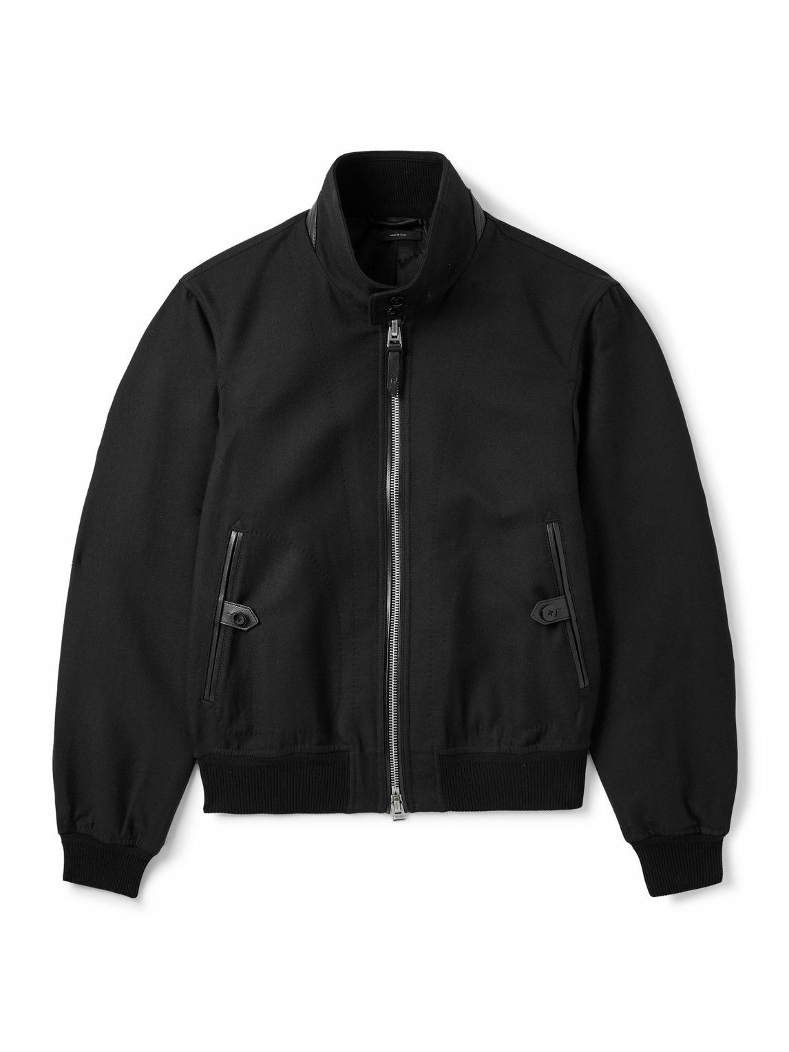 【関税＆送料込み】Tom Ford Black Polyester Down Jacket TOM FORD - Cotton-Twill Trucker Jacket - Black TOM FORD