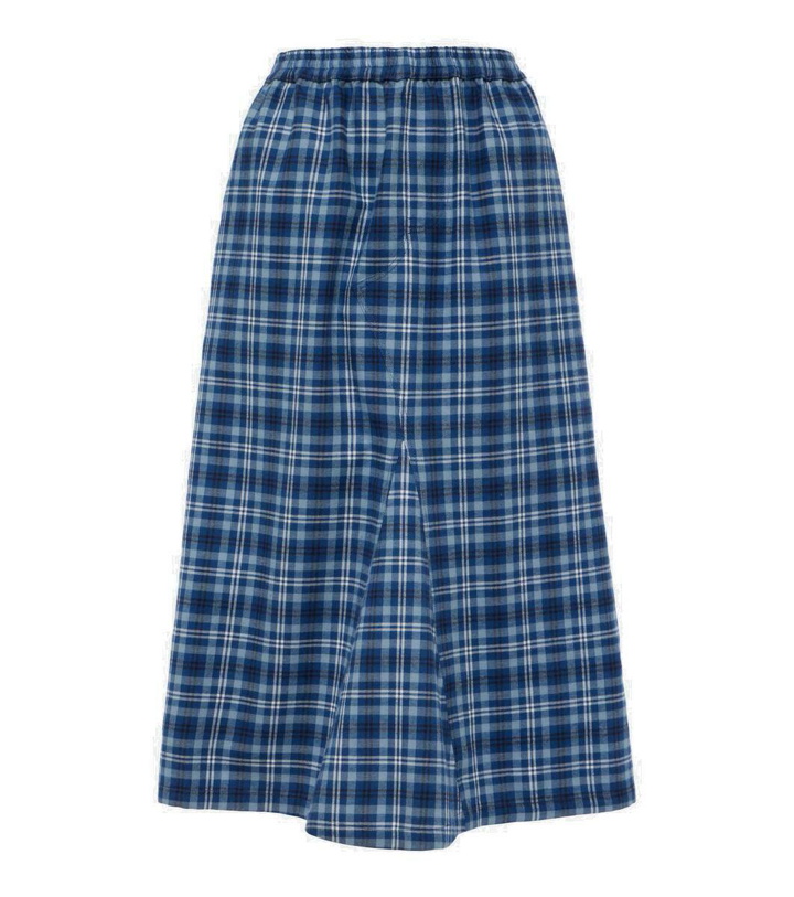 Photo: Acne Studios Checked mid-rise cotton maxi skirt