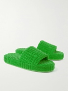 Bottega Veneta - Terry Slides - Green