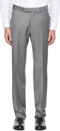 Ermenegildo Zegna Grey Wool Twill Trousers