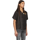 Amiri Black Silk Players Club Bowling Shirt