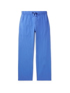 TEKLA - Organic Cotton-Poplin Pyjama Trousers - Blue