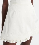 Clio Peppiatt Camelia embellished miniskirt
