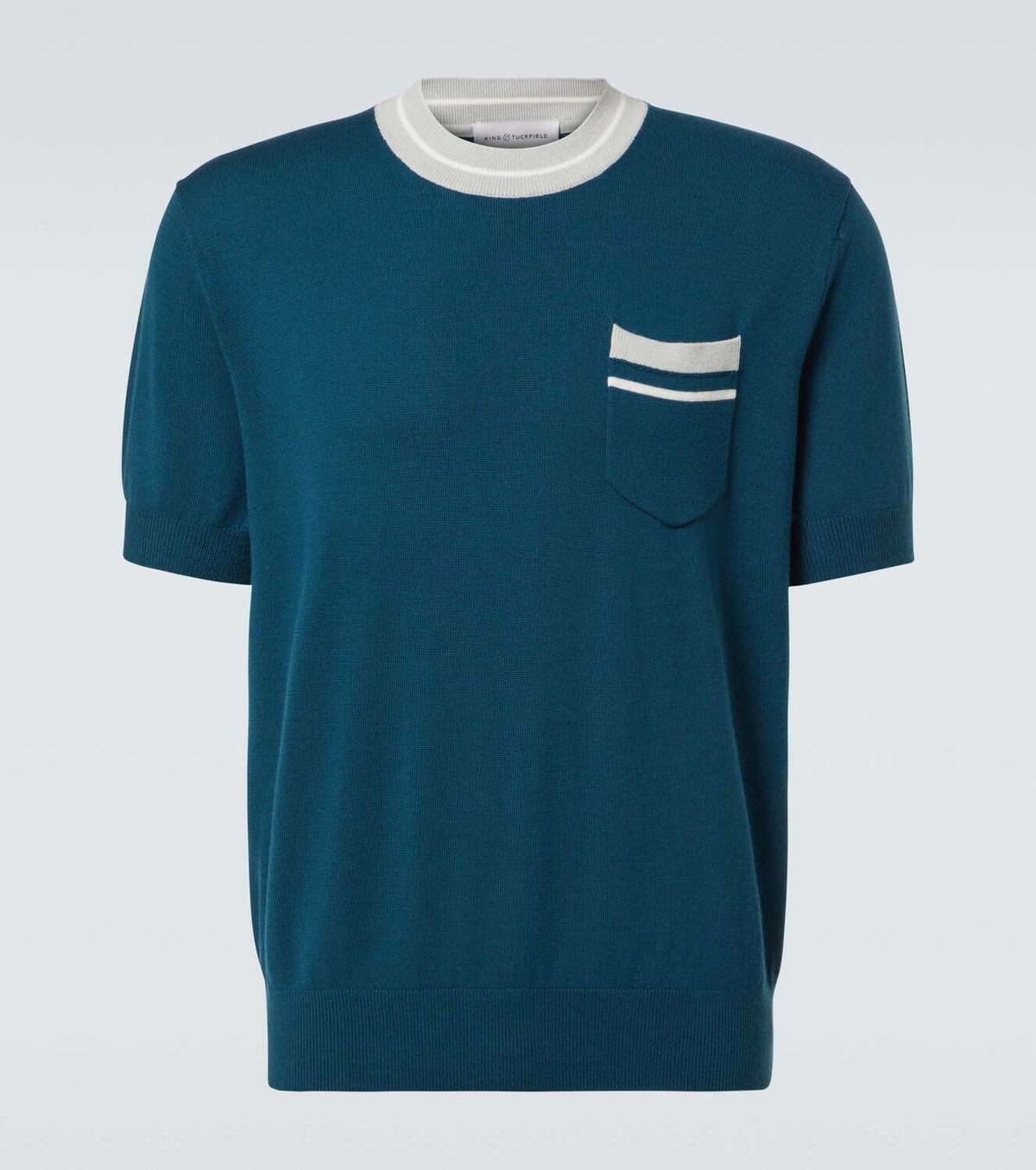King & Tuckfield Knitted wool T-shirt