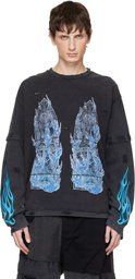 Who Decides War Black Flame Glass Double T-shirt