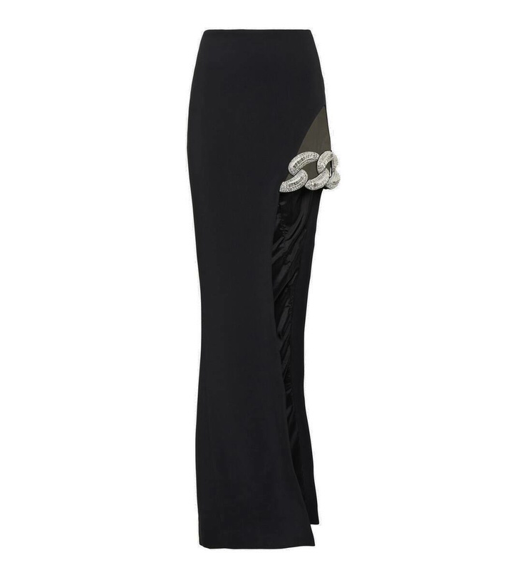 Photo: David Koma Asymmetric embellished maxi skirt