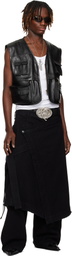 LU'U DAN Black Twisted Snake Cowboy Belt