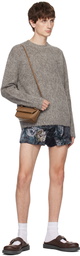 Acne Studios Navy Crinkled Shorts