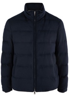 Aurélien Quilted Wool-blend Jacket Navy