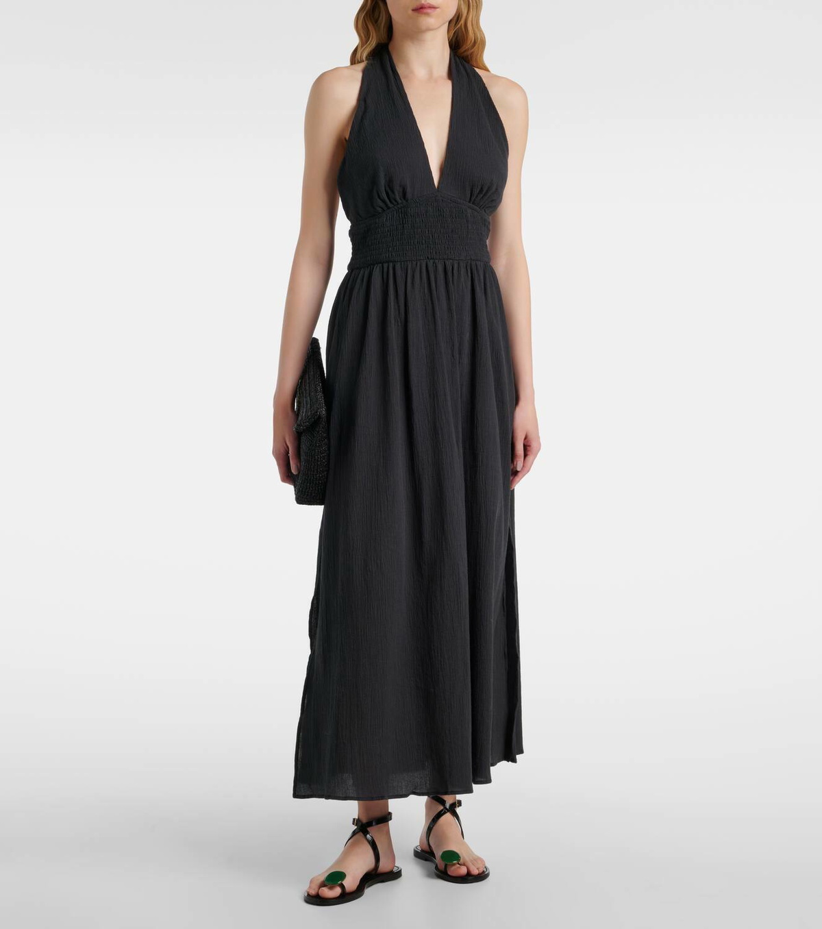Heidi Klein Salis shirred cotton maxi dress