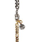 ALEXANDER MCQUEEN - Skull Silver and Gold-Tone Chain Bracelet - Silver
