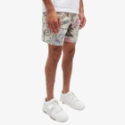 Palm Angels Men's All Over Print Swim Shorts in Butter