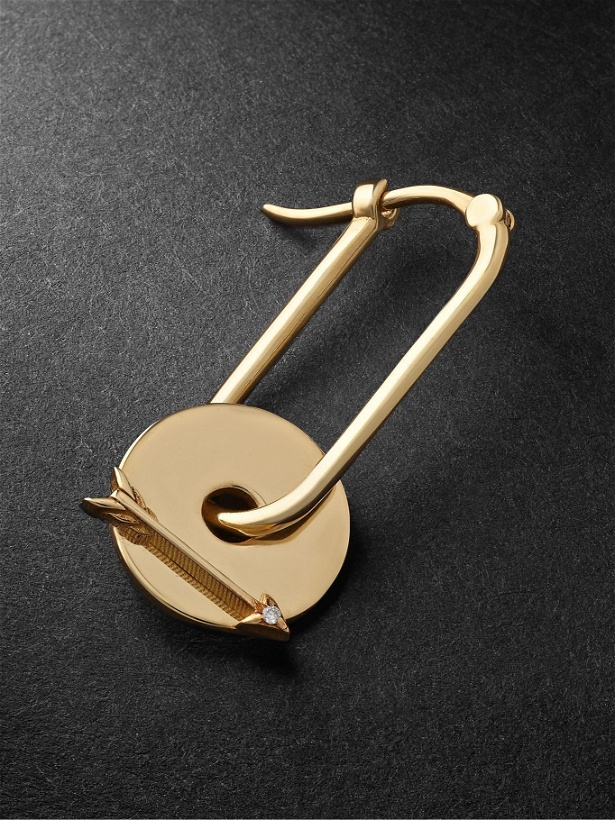 Photo: Foundrae - Arrow Gold Diamond Single Earring