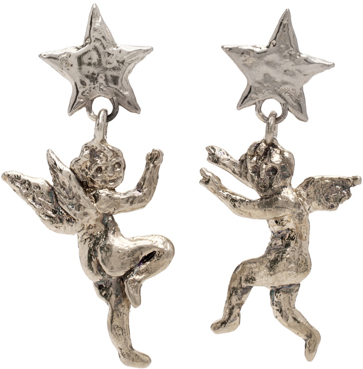 Photo: Mondo Mondo Silver Angel Star Earrings