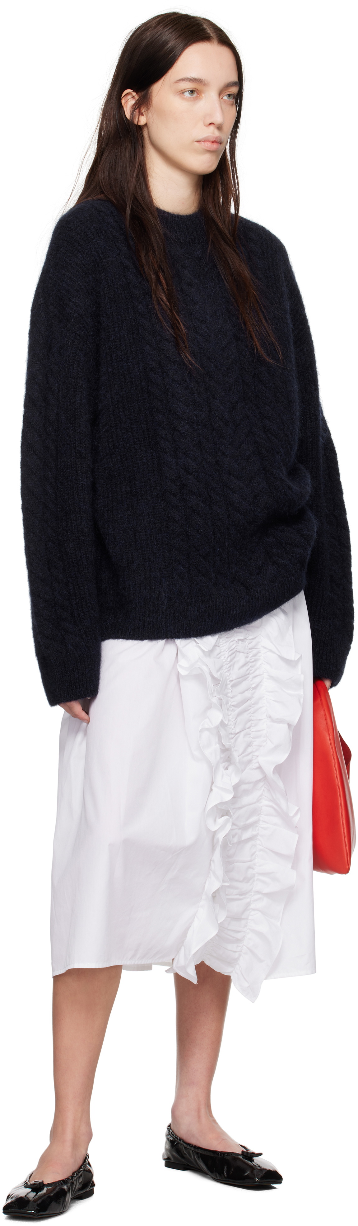 Cecilie Bahnsen Navy Anette Sweater