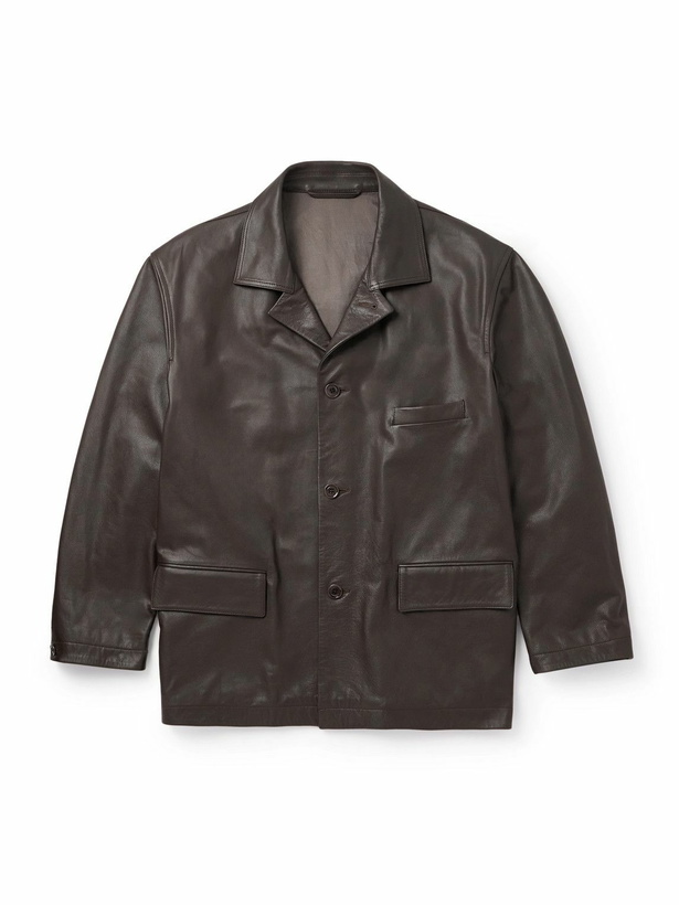 Photo: LEMAIRE - Leather Jacket - Brown