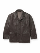 LEMAIRE - Leather Jacket - Brown