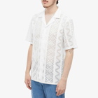 Wax London Men's Didcot Vacation Shirt in White Lace